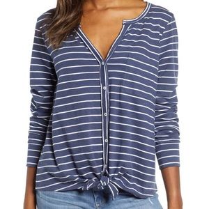 Caslon tie front top Lg